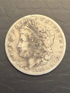 Antique 1884 Morgan Silver Dollar