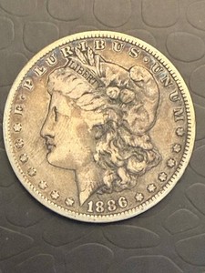 Antique 1886 Morgan Silver Dollar