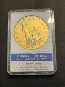 American Mint Symbols of Freedom 24K Gold-Layered Proof Medallion