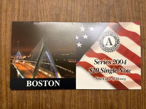 2004 Series $20 Boston Federal Reserve Note EH00001103A
