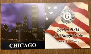 Series 2004 $20 Single Note - Chicago Federal Reserve Presentation Folder