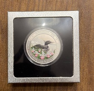 Minnesota 1858 Common Loon 1 Troy Ounce .999 Fine Silver Coin