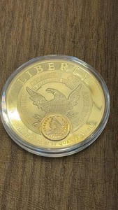 Oversized United States Eagle & Liberty Replica Coin - COPY