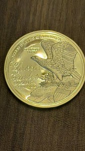 Classic Eagles on U.S. Coinage Gold-Tone Medallion