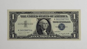 1928 $1 Silver Certificate Blue Seal Serial A2609879A