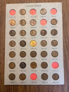 Vintage Lincoln Penny Collection 1909-1971 - 5 Dansco Pages