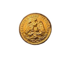 Dos Pesos Coin 1945 - Estados Unidos Mexicanos - 0.79 in Diameter - Gold