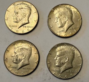 Kennedy Half Dollar Four-Coin Set of Four