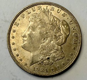 1921 Morgan Silver Dollar - United States One Dollar Coin