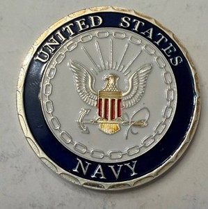 US Navy Commemorative Medal - Great Seal Two-Tone Coin