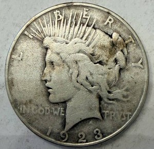 1923-D Peace Dollar - Denver Mint One Dollar Silver Coin