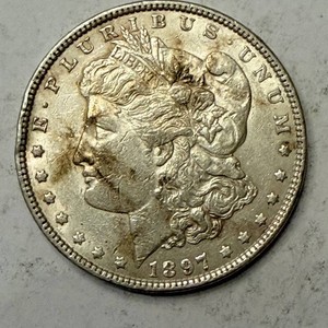 Morgan Silver Dollar 1897 - 90% Silver One Dollar Coin