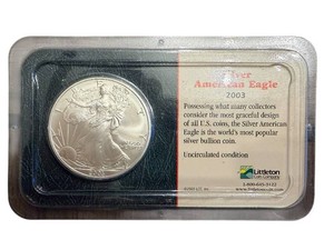 2003 American Silver Eagle 1 oz .999 Fine Silver Dollar Coin