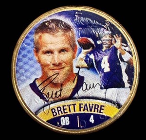 Brett Favre Autographed US Half Dollar Coin