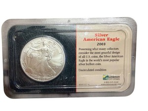 American Silver Eagle 2003 1 oz .999 Fine Silver Dollar Coin in Capsule