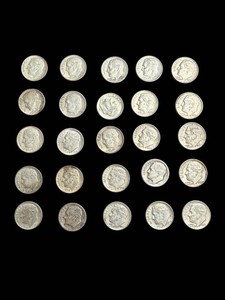 Roosevelt Dimes - 25 Coins (US One Dime) Mixed Years