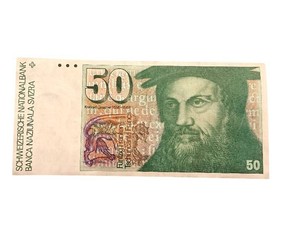 Swiss National Bank 50 Franc Banknote (50 CHF) - Multilingual Design