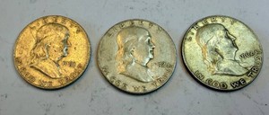 Jefferson Nickel 5 Cents - 1951, 1952 & 1962 (3 Coins)