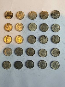 Roosevelt Dimes - United States 10-Cent Coins (Lot of 25)