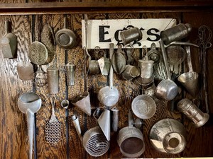 Large Lot of Early Antique Primitive Tin Kitchen Ware