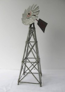 Old Vintage Galvanized Metal Advertising Display Windmill Ritchie by Aero Mfg Company