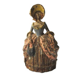 Original Antique Cast Iron Southern Belle Doorstop