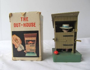 Comical Old Vintage Out-House Novelty Toy wOriginal Box