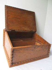 Nice Antique Oak SlantSlope Top Writing Desk