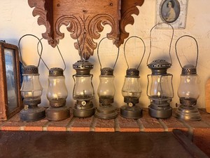 Lot of 7 Antique Skaters Lanterns