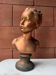 Excellent Old Vintage Ceramic or Plaster Bust - Solar Studios - Saint Paul