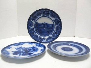 Group of Antique Flow Blue Porcelain #2