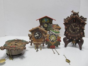 Group of Vintage Smaller Sized Cuckoo Clocks