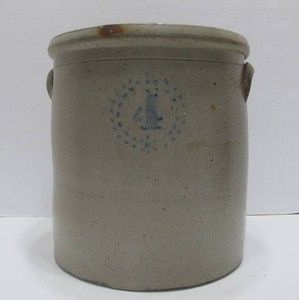 Antique 4 Gallon Stoneware Crock