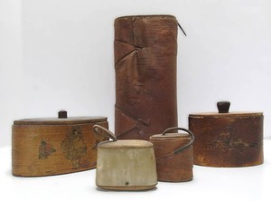 Great Lot of Old Vintage 1930s era Birch Boxes, Snuff Boxes etc