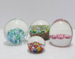 Group of Vintage Handmade Glass Paperweights #1