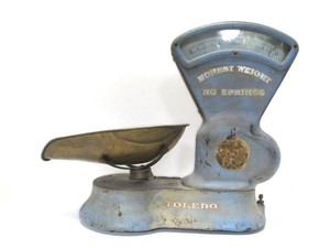 Antique Light Blue TOLEDO Countertop Scale