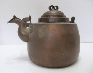Primitive Antique Copper Teapot