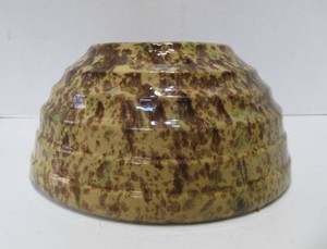 Antique Stoneware Spongeware Mixing Bowl - 9.5