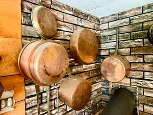 Lot of Early Antique Heavy Copper Cookware