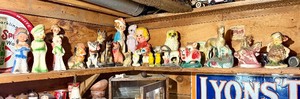 LARGE Collection of Vintage 1930s Carnival Prize etc Chalkware Statues
