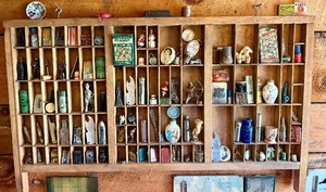 Antique Hamilton Printers Tray FULL of Fantastic Small Items