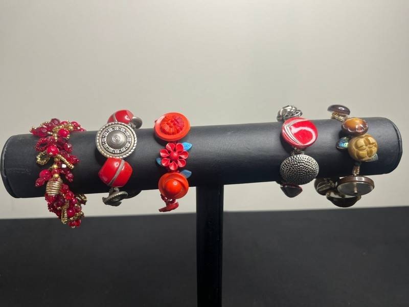 Charm Bracelets - Assorted Costume Jewelry Mixed Lot (Lot of 5)