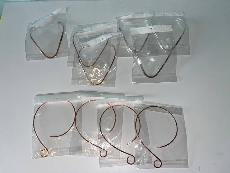 Assorted Copper-Tone Wire Jewelry Craft Forms