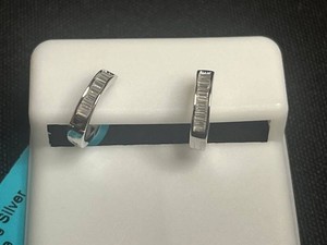Sterling Silver Earrings - 925 Moissanite 0.37 CTW VS D Hoop Pair - $199.99 retail tag