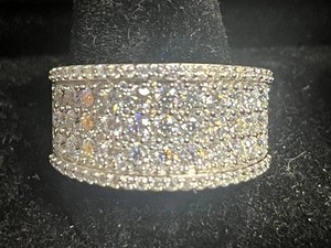 Moissanite Ring - Sterling Silver 925 - Size 9.5