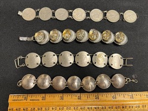 Vintage Coin Bracelets - Peru & Chile Designs Coin Bracelets