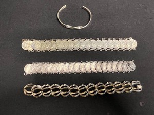 VTG Bracelet Set - Mexican Coin-Style & Link Bracelets (Lot of 4)