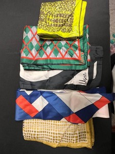 VTG Fashion Scarves - Vera Geometric & Abstract Assortment (Lot of 5)