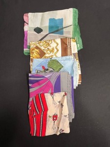 VTG Silk Scarves - Fisba Stoffels & Echo Scarfs 5pc Mixed Lot
