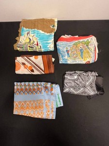 Vintage Souvenir Scarves Mixed Lot of 5 - Glentex, California & South Dakota